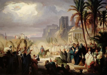 De intocht van Christus in Jeruzalem